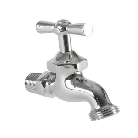 LLAVE CHORRO 2GC CROMO 1/2 RUGO