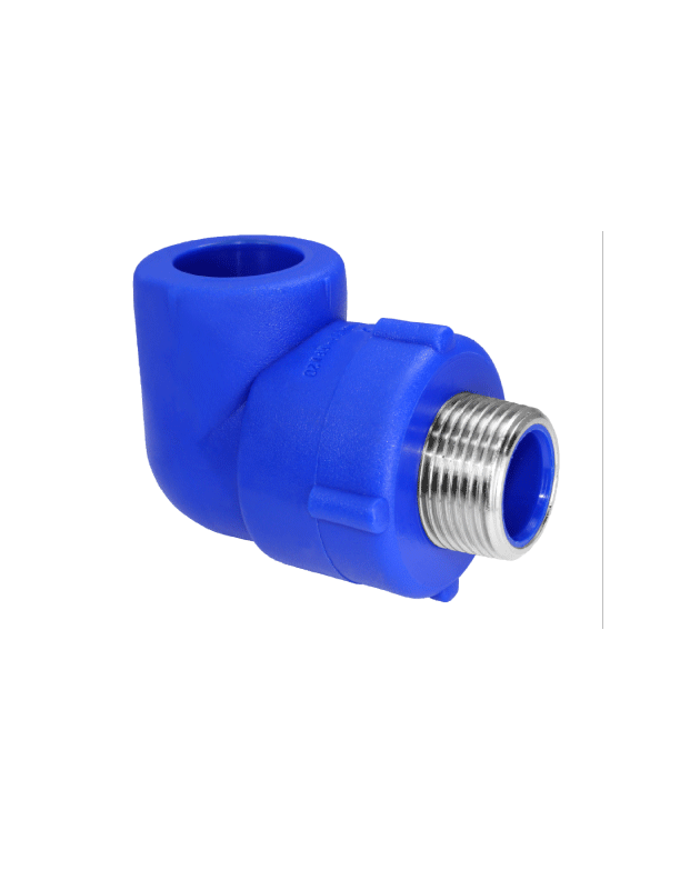 CODO PIPA MACHO 3/4 POLIMEX AZUL